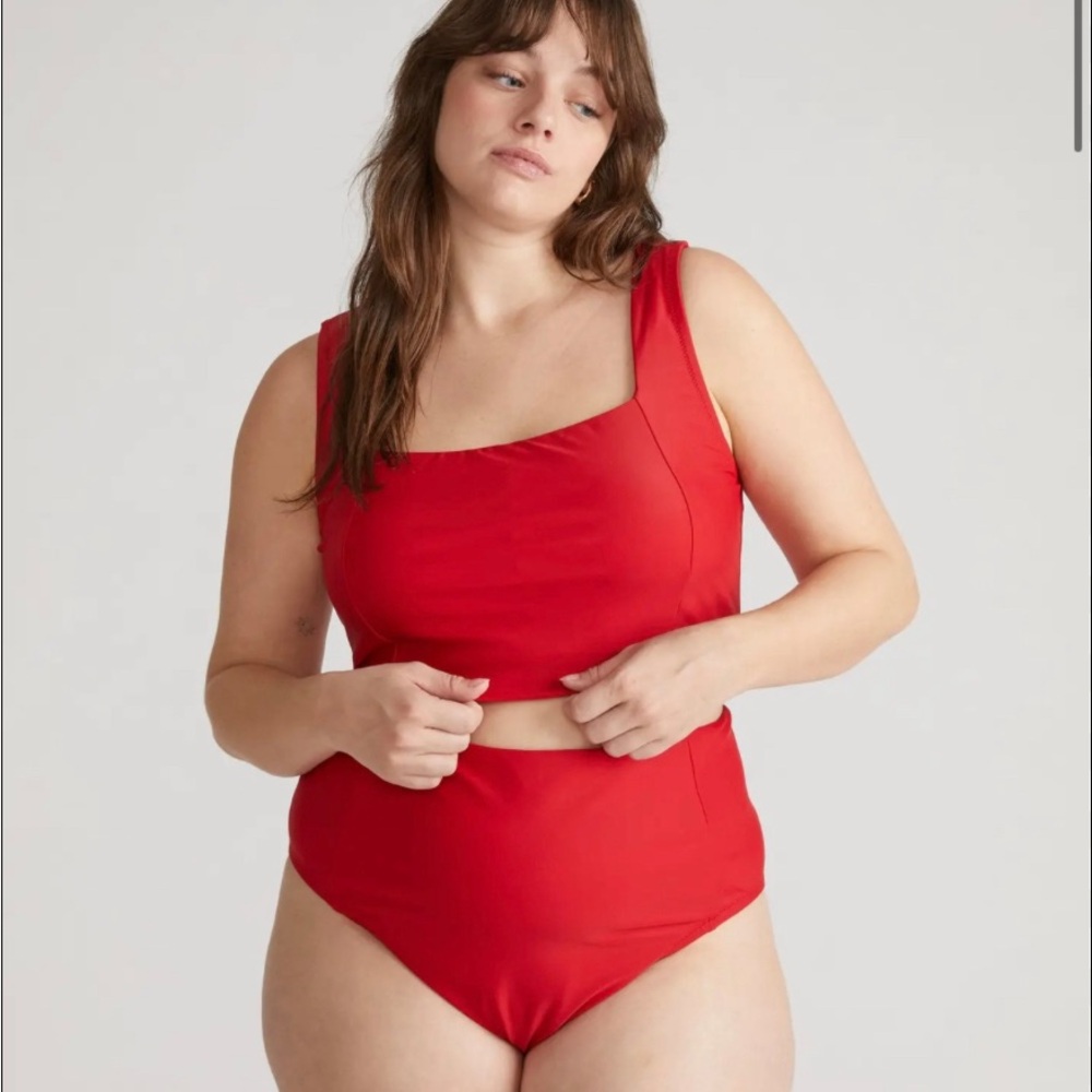 Universal Standard Red Swim Top